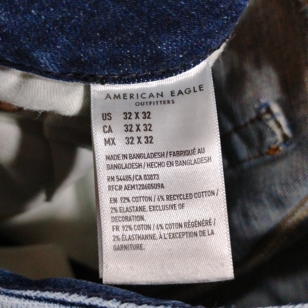 American Eagle Jeans Mens 32x32 Blue Original Bootcut AirFlex+ Stretch Casual - Picture 8 of 10
